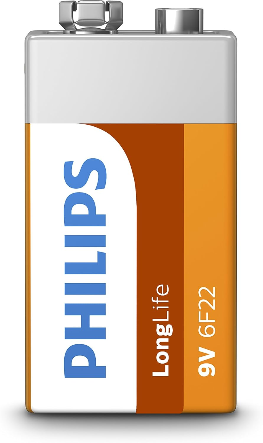 PHILIPS LongLife 9V 1-blister, 6F22L1B_10 Battery PHILIPS LongLife 9V 1-blister, 6F22L1B_10 Battery